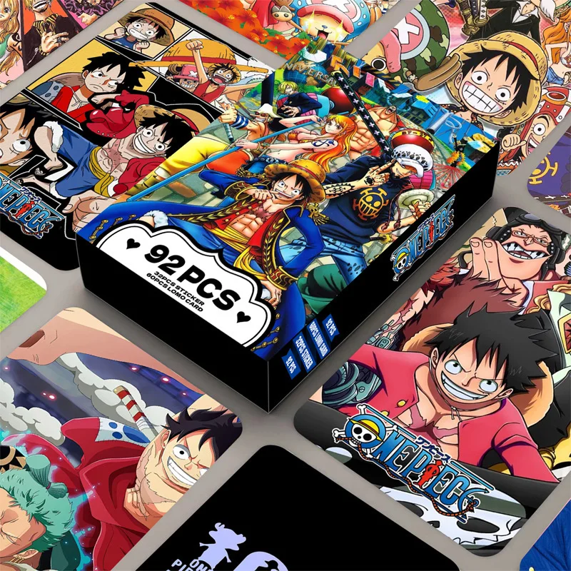 NEW 92 PCS Anime One Piece Lomo Card Double-sided Hd Color Printing Picture Trading Card Gifts